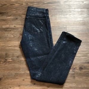 JBrand blue snakeskin print jeans